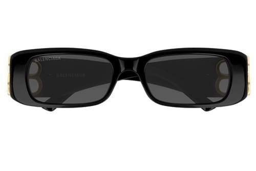 Balenciaga BB0096S 001 black gold grey 51 Akiniai nuo saulės Moterims
