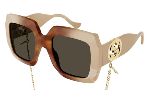Gucci GG1022S 003 havana ivory brown 54 Akiniai nuo saulės Moterims