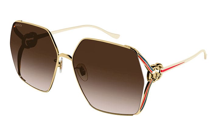 Gucci GG1322SA 002 gold ivory brown 64 Originalūs akiniai