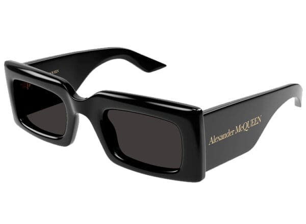 Alexander Mcqueen akiniai AM0433S 001 black black grey 50 Akiniai nuo saulės Moterims Originalūs akiniai