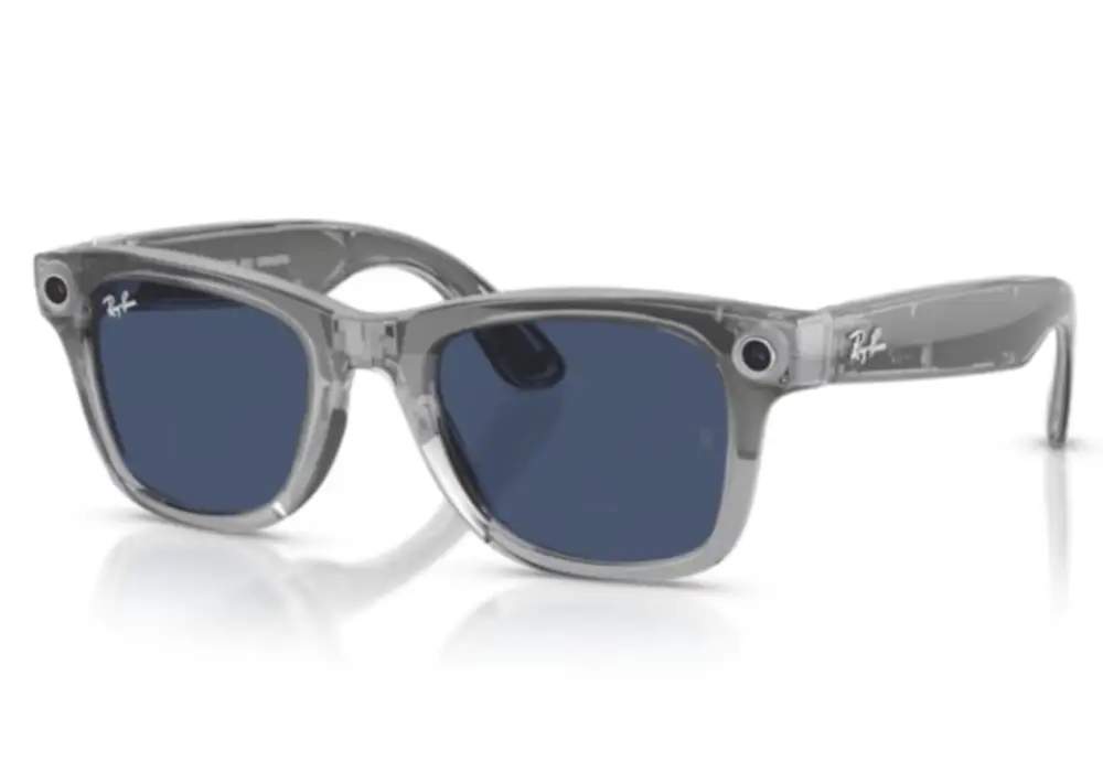 Ray-Ban Meta Wayfarer 4012 6840MF 53 GEN2 Skaidrus pilkas rėmelis (Fotochrominiai safyro spalvos lęšiai (su blue light filtru))